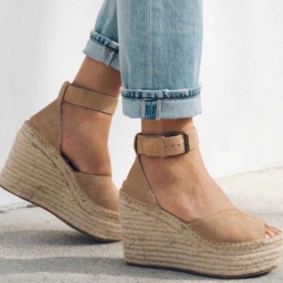 Soludos Shoes - NWOB Soludos Positano Leather Platform Wedge Sandal in Desert 11